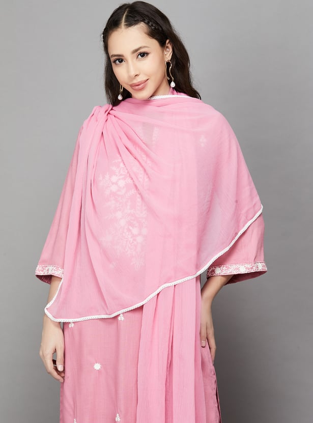 BIBA Embroidered Kurta Set