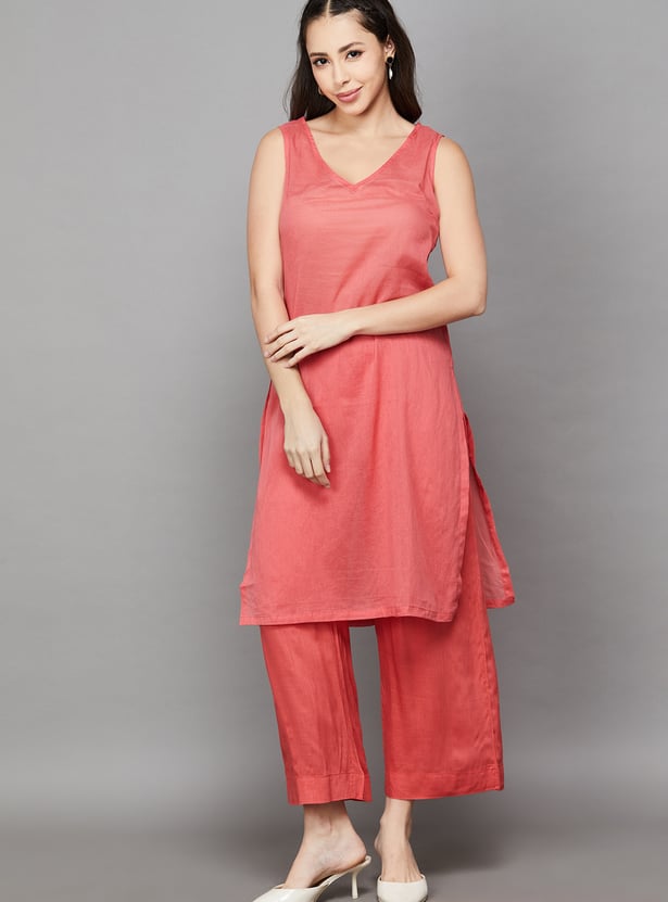 BIBA Floral Print Kurta Set