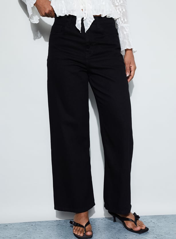 GINGER Solid Straight Fit Jeans