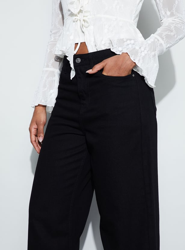 GINGER Solid Straight Fit Jeans