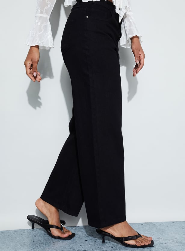 GINGER Solid Straight Fit Jeans