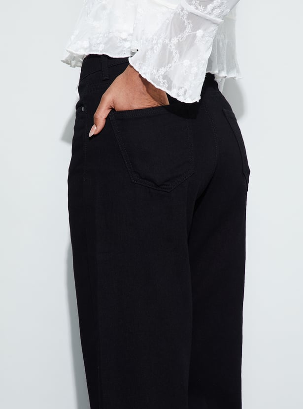 GINGER Solid Straight Fit Jeans