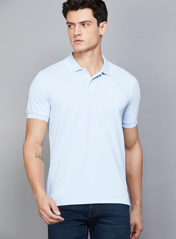 ALLEN SOLLY Solid Polo T-shirt