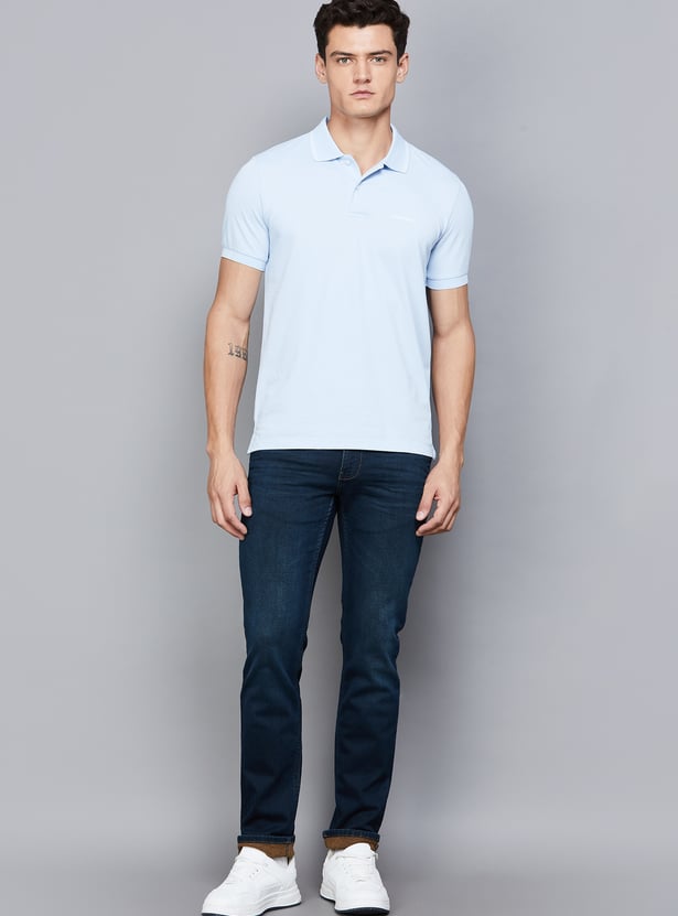 ALLEN SOLLY Solid Polo T-shirt