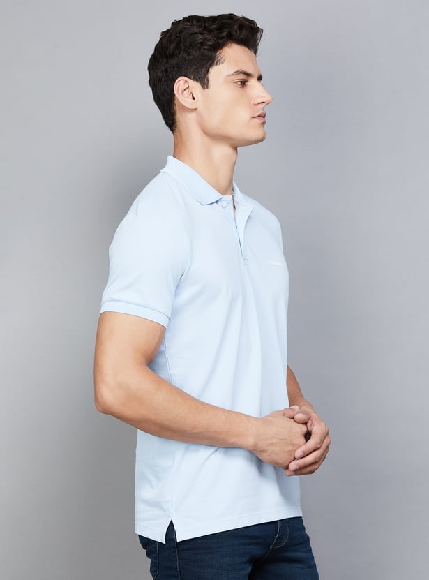 ALLEN SOLLY Solid Polo T-shirt