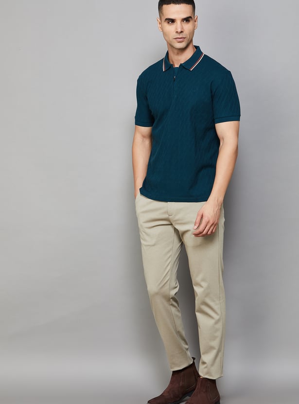 ALLEN SOLLY Patterend Polo T-shirt