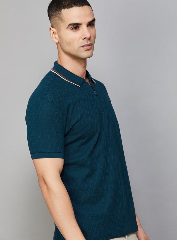 ALLEN SOLLY Patterend Polo T-shirt