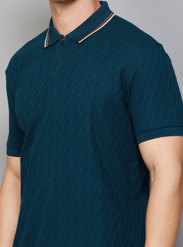 ALLEN SOLLY Patterend Polo T-shirt