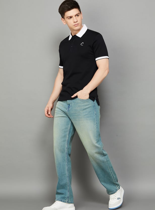BEING HUMAN Stonewashed Regular Tapered Jeans
