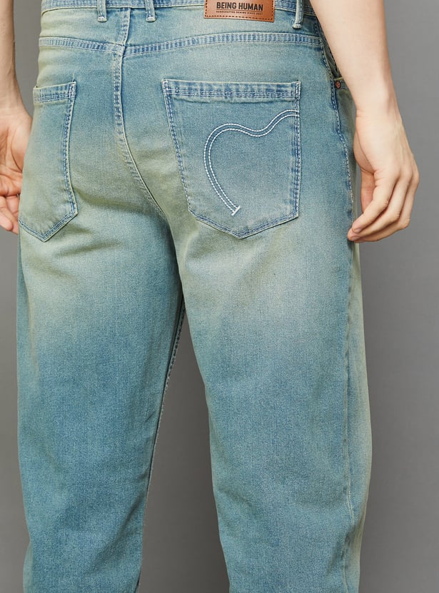 BEING HUMAN Stonewashed Regular Tapered Jeans