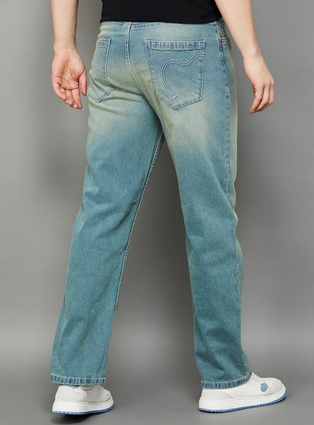 BEING HUMAN Stonewashed Regular Tapered Jeans