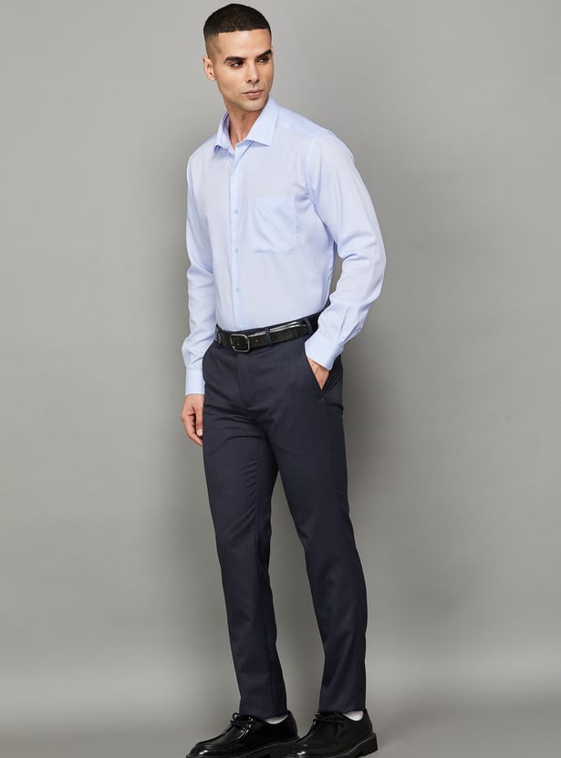 PARK AVENUE Textured Regular Fit Formal Shirt