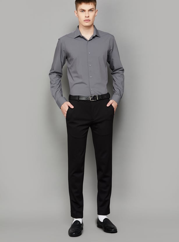 PARK AVENUE Solid Slim Fit Formal Shirt