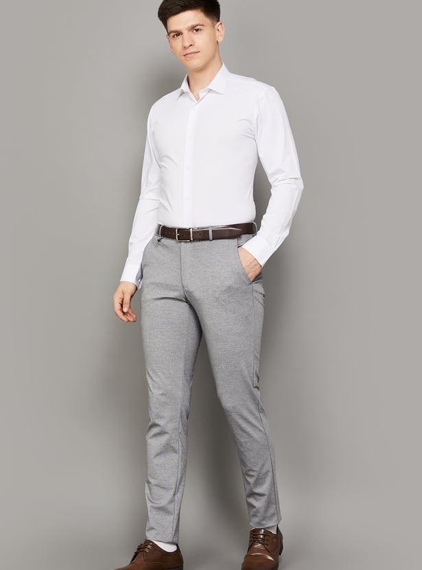 PARK AVENUE Solid Slim Fit Formal Shirt