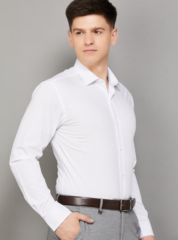 PARK AVENUE Solid Slim Fit Formal Shirt