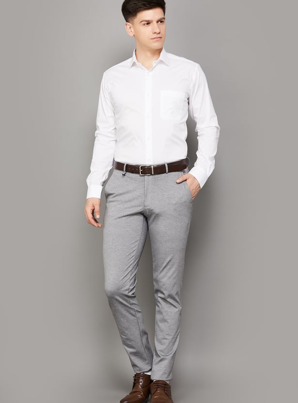 PARK AVENUE Solid Slim Fit Formal Shirt