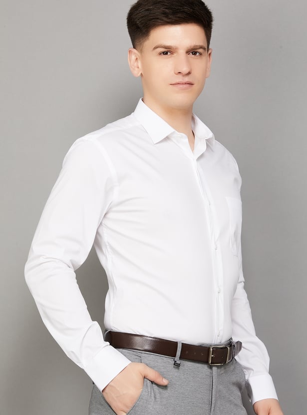 PARK AVENUE Solid Slim Fit Formal Shirt