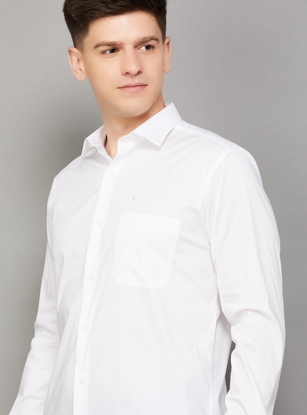 PARK AVENUE Solid Slim Fit Formal Shirt