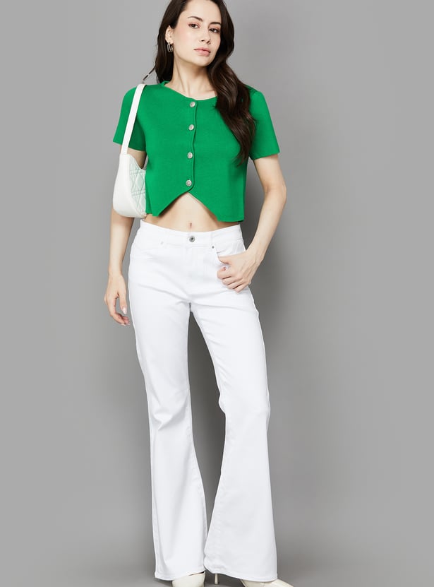 ONLY Buttoned Crop Top
