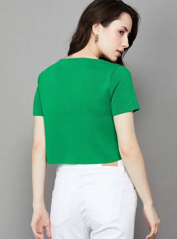 ONLY Buttoned Crop Top