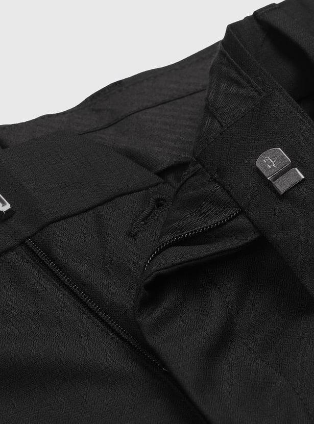 ARROW Solid Slim Straight Formal Trousers