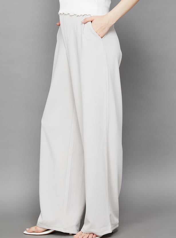 ONLY Solid Flat Front Trousers