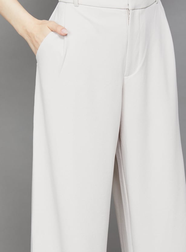 ONLY Solid Flat Front Trousers