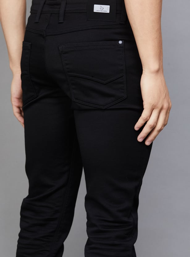 V DOT Solid Slim Straight Trousers