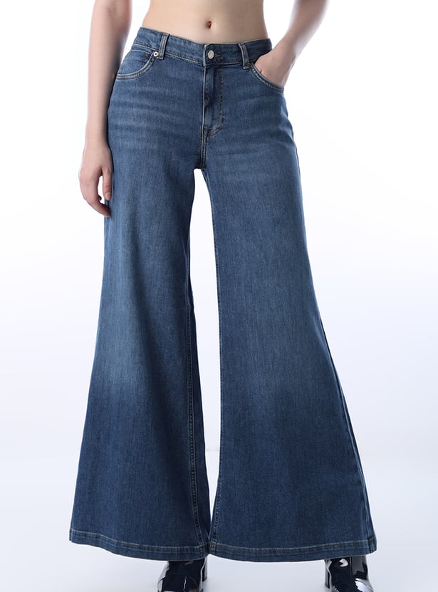 ONLY Washed Flared Jeans