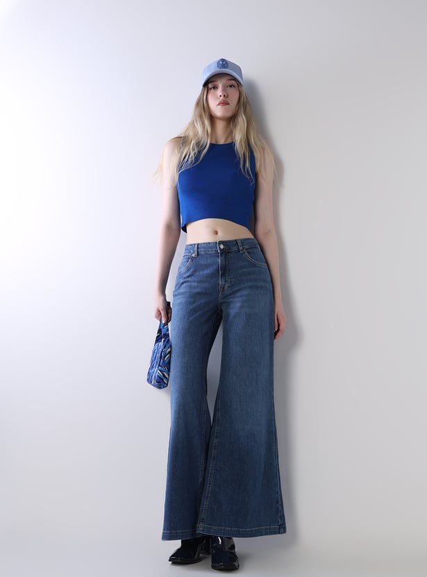 ONLY Washed Flared Jeans