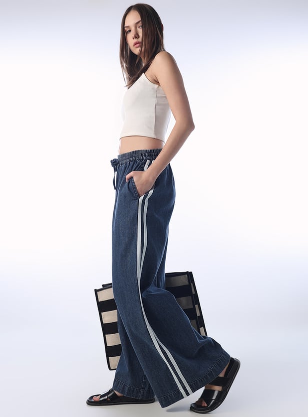 ONLY Side Striped Loose Fit Trousers