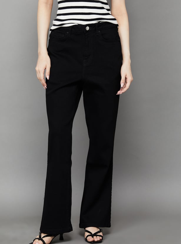 ONLY Solid Flared Jeans