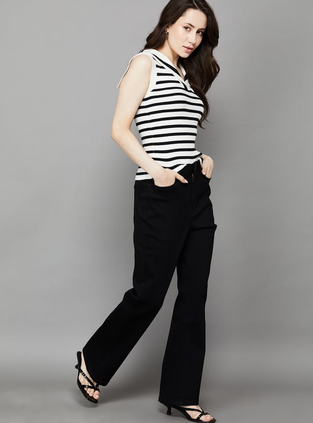 ONLY Solid Flared Jeans