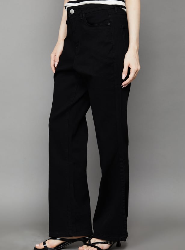 ONLY Solid Flared Jeans