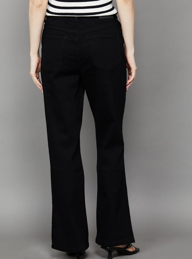 ONLY Solid Flared Jeans