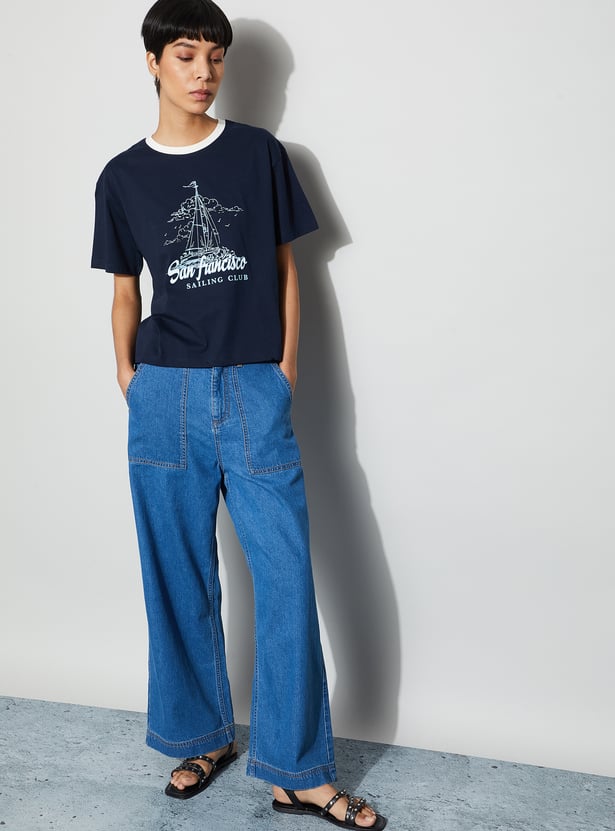 FAME FOREVER Graphic Print T-shirt