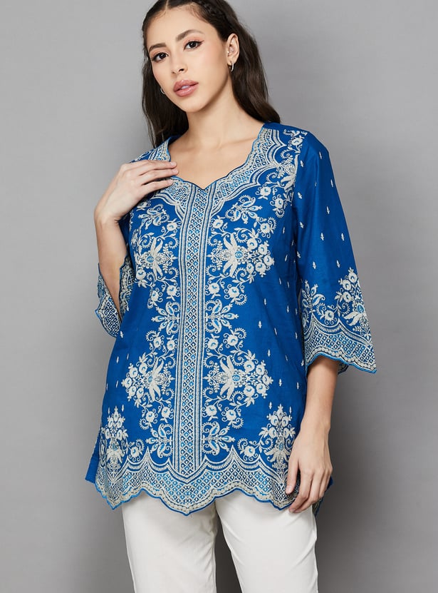 BIBA Embroidered Top