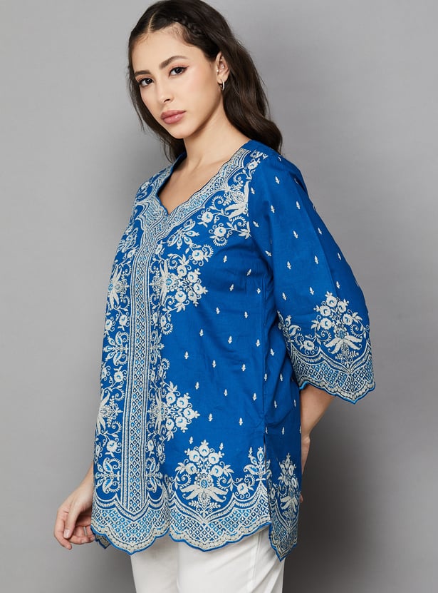 BIBA Embroidered Top