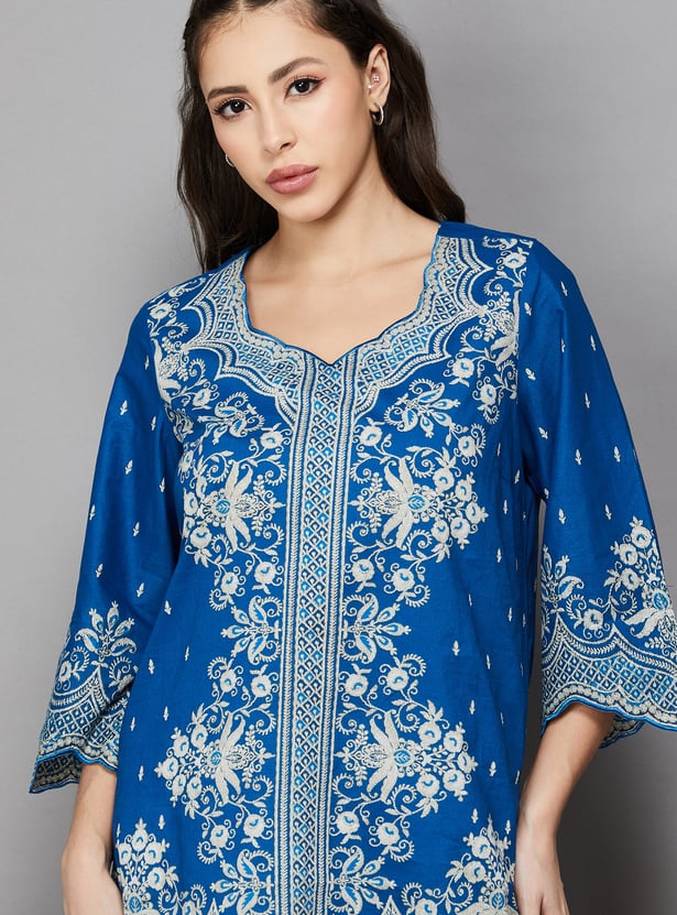 BIBA Embroidered Top