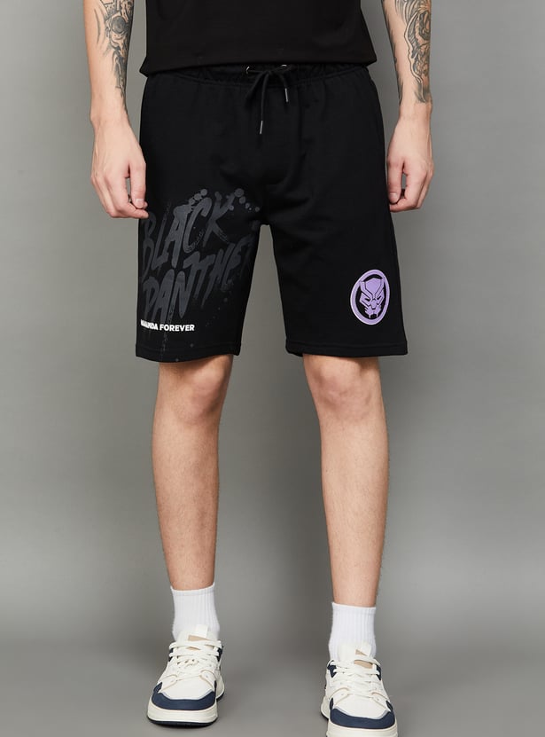 FREE AUTHORITY Black Panther Print Shorts