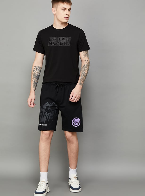 FREE AUTHORITY Black Panther Print Shorts