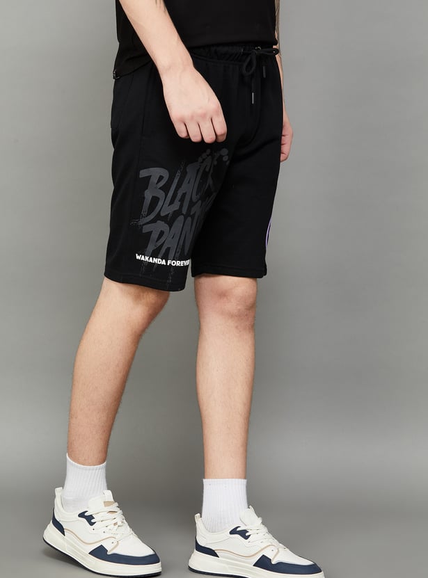 FREE AUTHORITY Black Panther Print Shorts