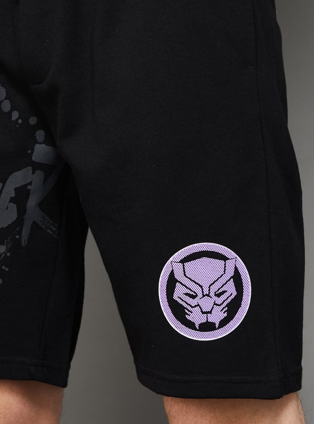 FREE AUTHORITY Black Panther Print Shorts