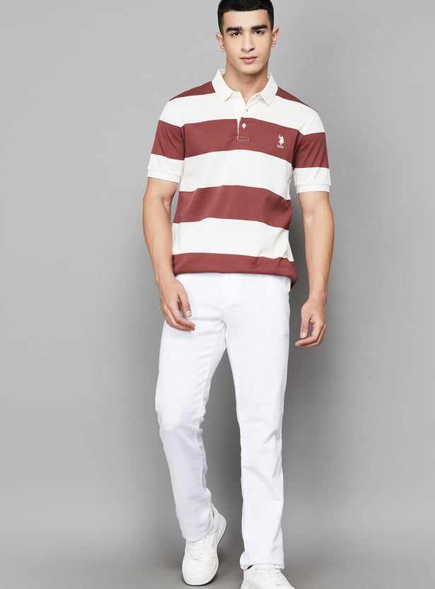 US POLO ASSN Striped Polo T-shirt