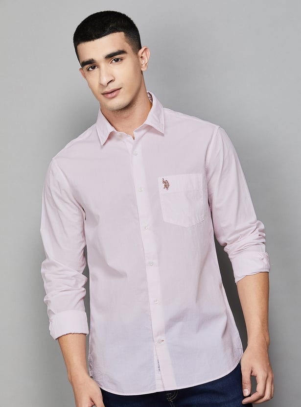 US POLO ASSN Solid Regular Fit Shirt