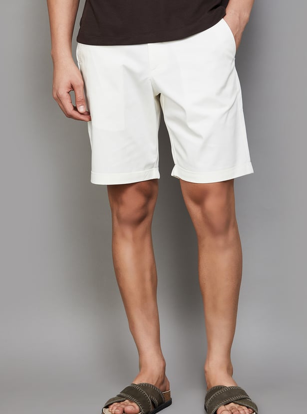 US POLO ASSN Solid Slim Fit Shorts