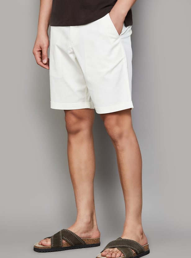 US POLO ASSN Solid Slim Fit Shorts