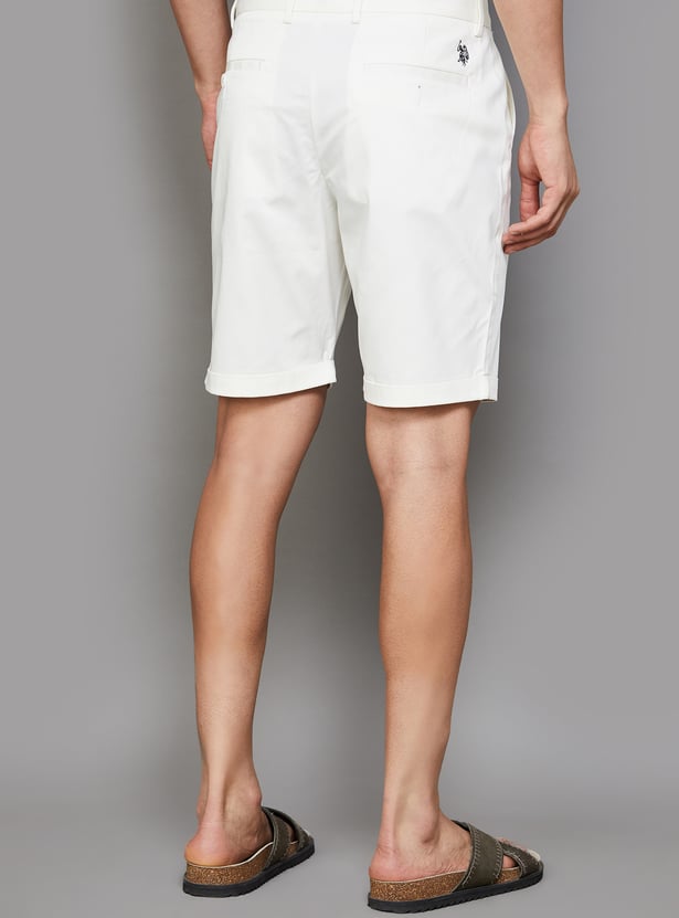 US POLO ASSN Solid Slim Fit Shorts