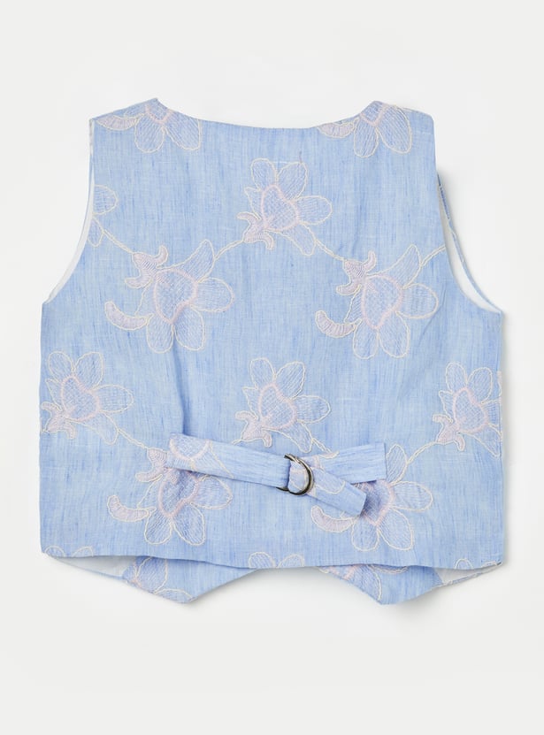PEPPERMINT Girls Embroidered Top and Skort Set