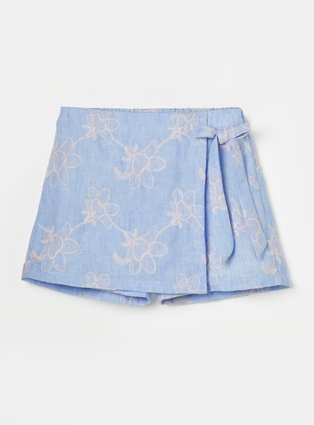 PEPPERMINT Girls Embroidered Top and Skort Set